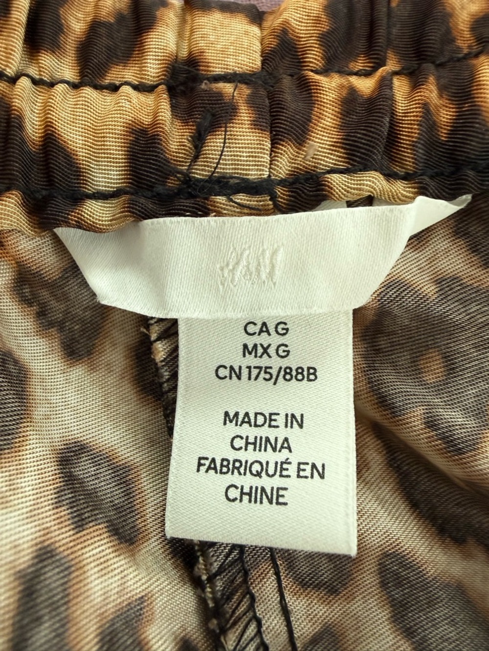 H&M Leopard Print Wide-Leg Pants, Size L, Great Condition - Picture 11 of 14